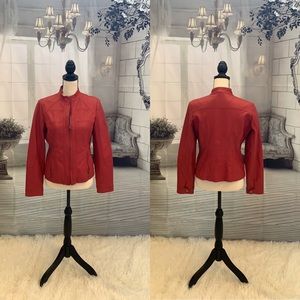 Downtown Coaltion Red Faux leather jacket